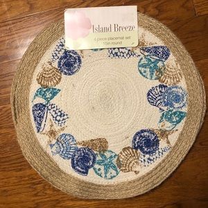 Set of 4 coastal themed placemats
